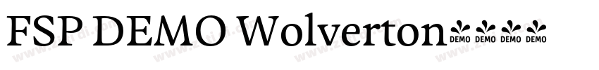 FSP DEMO Wolverton字体转换 FSP DEMO Wolverton字体转换